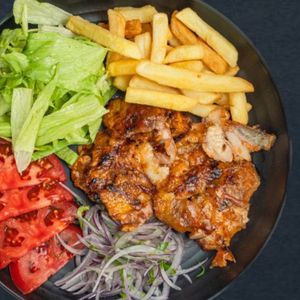 Донер гриль порционный с курицей и картошкой фри