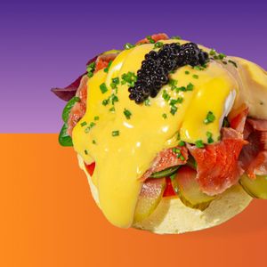 Панкейк с лососем