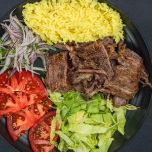 Донер гриль порционный  с рисом и говядиной